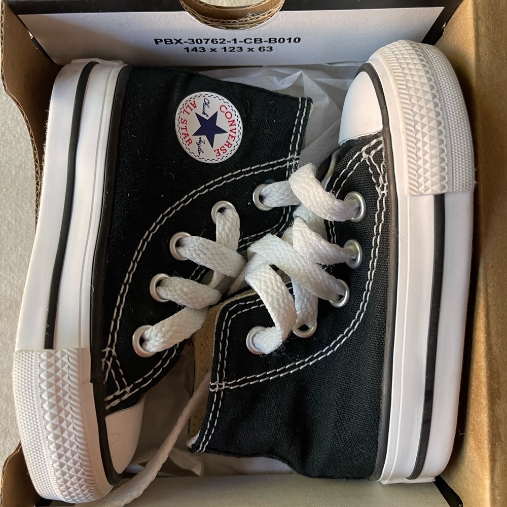 Infant size 3 black converse.